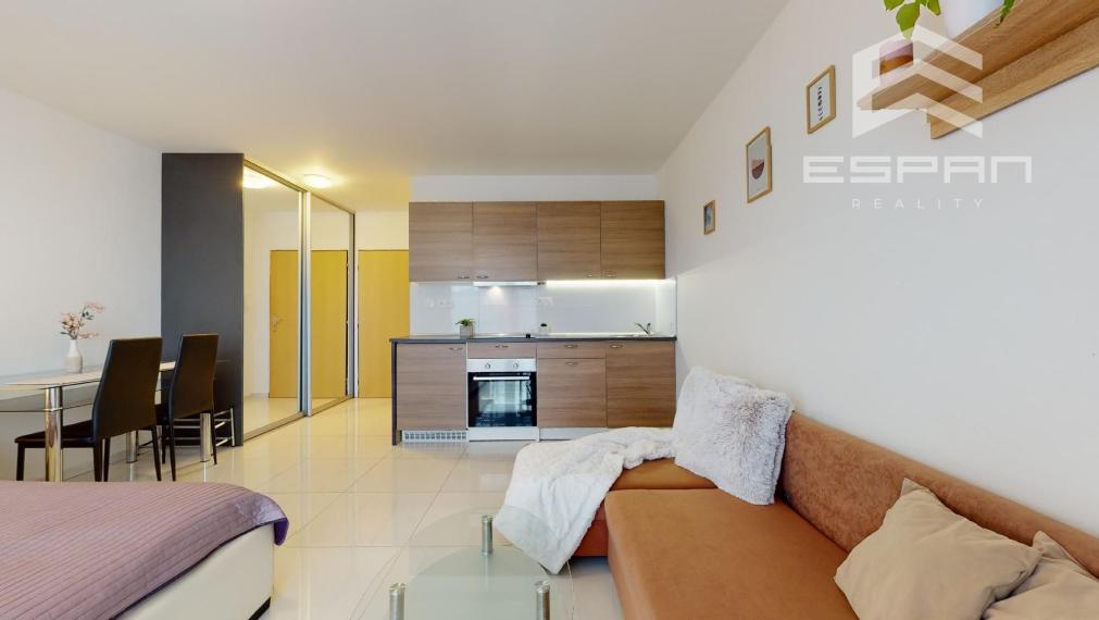 Zariadený 1 izb. byt s parkovaním a pivnicou na ul. Ceste Mládeže/Malacky!!