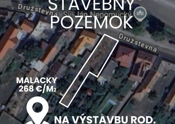 Stavebný pozemok na výstavbu rod. domu v blízkosti CENTRA mesta!